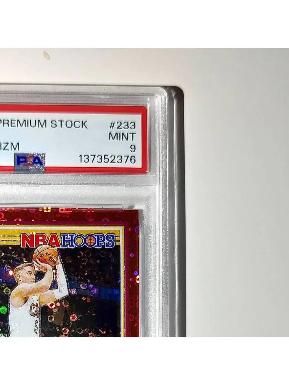 Sam Merrill 2023 Panini Hoops Premium #233 19/149 Red Disco Prizm PSA 9 Mint